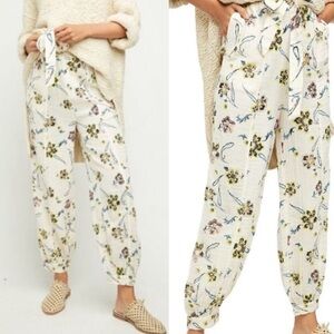 Free People in the midnight hour Floral Double Gauze Pant Size Small High Rise